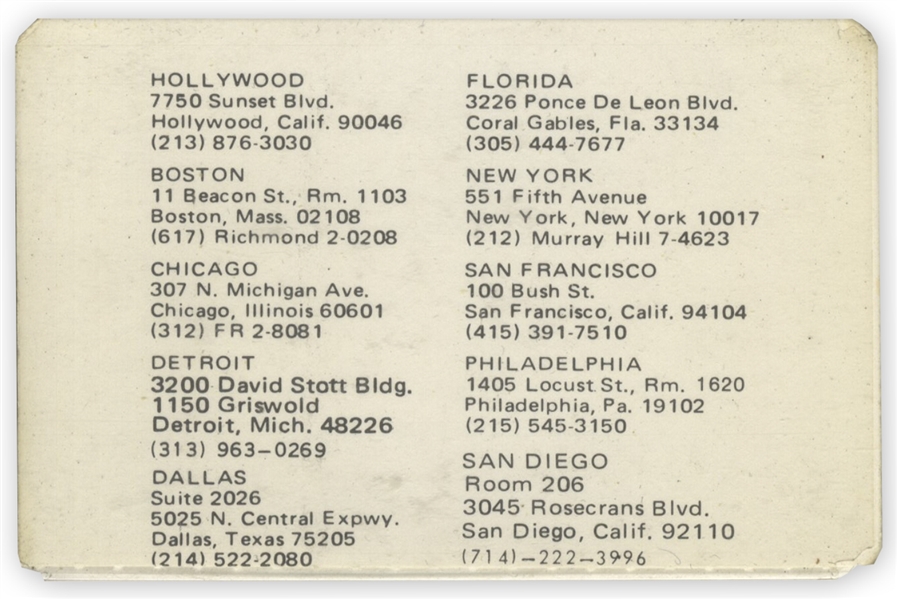 Moe Howard's Signed SAG Card -- His Last Screen Actors Guild Card From 1974 -- Measures 3.75'' x 2.25'' -- Near Fine